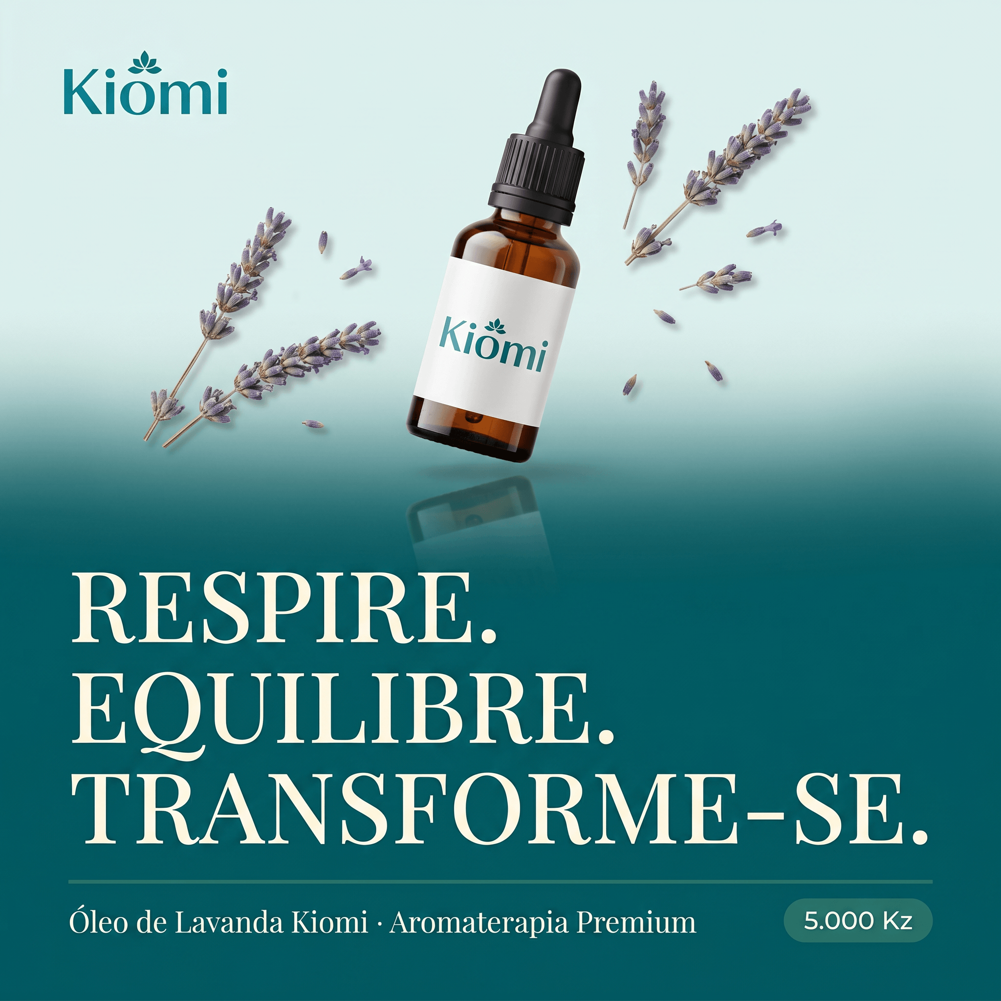 Frasco de óleo de lavanda Kiomi